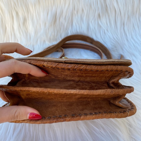 SOLD / Moroccan Leather Handmade Purse - Picture 4 of 7